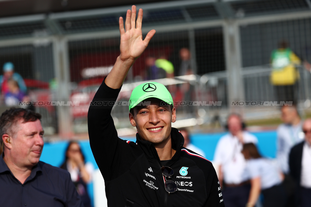 GP GRAN BRETAGNA, George Russell (GBR) Mercedes AMG F1.

06.07.2023. Formula 1 World Championship, Rd 11, British Grand Prix, Silverstone, England, Preparation Day.

 - www.xpbimages.com, EMail: requests@xpbimages.com © Copyright: Coates / XPB Images