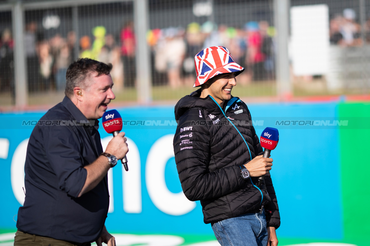 GP GRAN BRETAGNA, (L to R): David Croft (GBR) Sky Sports Commentator with Esteban Ocon (FRA) Alpine F1 Team.

06.07.2023. Formula 1 World Championship, Rd 11, British Grand Prix, Silverstone, England, Preparation Day.

- www.xpbimages.com, EMail: requests@xpbimages.com © Copyright: Staley / XPB Images