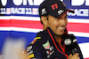 GP GRAN BRETAGNA, Sergio Perez (MEX) Red Bull Racing in the FIA Press Conference.
06.07.2023. Formula 1 World Championship, Rd 11, British Grand Prix, Silverstone, England, Preparation Day.
- www.xpbimages.com, EMail: requests@xpbimages.com © Copyright: Bearne / XPB Images