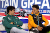 GP GRAN BRETAGNA, (L to R): Lance Stroll (CDN) Aston Martin F1 Team with Lando Norris (GBR) McLaren in the FIA Press Conference.
06.07.2023. Formula 1 World Championship, Rd 11, British Grand Prix, Silverstone, England, Preparation Day.
- www.xpbimages.com, EMail: requests@xpbimages.com © Copyright: Bearne / XPB Images