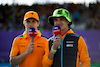 GP GRAN BRETAGNA, (L to R): Oscar Piastri (AUS) McLaren with Lando Norris (GBR) McLaren.
06.07.2023. Formula 1 World Championship, Rd 11, British Grand Prix, Silverstone, England, Preparation Day.
- www.xpbimages.com, EMail: requests@xpbimages.com © Copyright: Staley / XPB Images