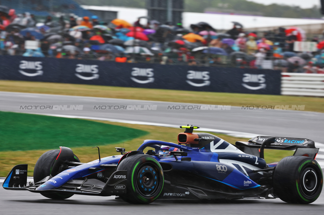 GP GRAN BRETAGNA, Logan Sargeant (USA) Williams Racing FW45.

08.07.2023. Formula 1 World Championship, Rd 11, British Grand Prix, Silverstone, England, Qualifiche Day.

- www.xpbimages.com, EMail: requests@xpbimages.com © Copyright: Batchelor / XPB Images