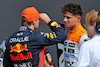 GP GRAN BRETAGNA, (L to R): Pole sitter Max Verstappen (NLD) Red Bull Racing with second placed Lando Norris (GBR) McLaren in qualifying parc ferme.
08.07.2023. Formula 1 World Championship, Rd 11, British Grand Prix, Silverstone, England, Qualifiche Day.
- www.xpbimages.com, EMail: requests@xpbimages.com © Copyright: Batchelor / XPB Images
