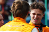 GP GRAN BRETAGNA, Lando Norris (GBR) McLaren with team mate Oscar Piastri (AUS) McLaren in qualifying parc ferme.
08.07.2023. Formula 1 World Championship, Rd 11, British Grand Prix, Silverstone, England, Qualifiche Day.
 - www.xpbimages.com, EMail: requests@xpbimages.com © Copyright: Coates / XPB Images