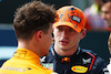 GP GRAN BRETAGNA, Pole sitter Max Verstappen (NLD) Red Bull Racing in qualifying parc ferme with second placed Lando Norris (GBR) McLaren.
08.07.2023. Formula 1 World Championship, Rd 11, British Grand Prix, Silverstone, England, Qualifiche Day.
 - www.xpbimages.com, EMail: requests@xpbimages.com © Copyright: Coates / XPB Images