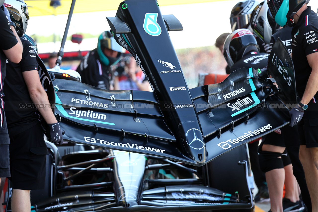 GP GRAN BRETAGNA, Mercedes AMG F1 W14 front wing.

07.07.2023. Formula 1 World Championship, Rd 11, British Grand Prix, Silverstone, England, Practice Day.

- www.xpbimages.com, EMail: requests@xpbimages.com © Copyright: Batchelor / XPB Images