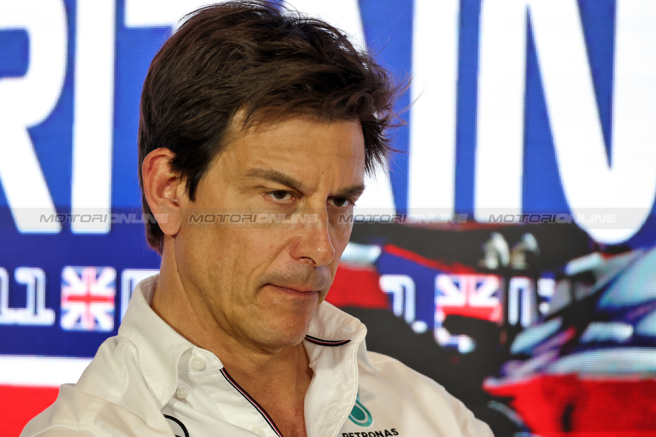 GP GRAN BRETAGNA, Toto Wolff (GER) Mercedes AMG F1 Shareholder e Executive Director in the FIA Press Conference.

07.07.2023. Formula 1 World Championship, Rd 11, British Grand Prix, Silverstone, England, Practice Day.

- www.xpbimages.com, EMail: requests@xpbimages.com © Copyright: Bearne / XPB Images
