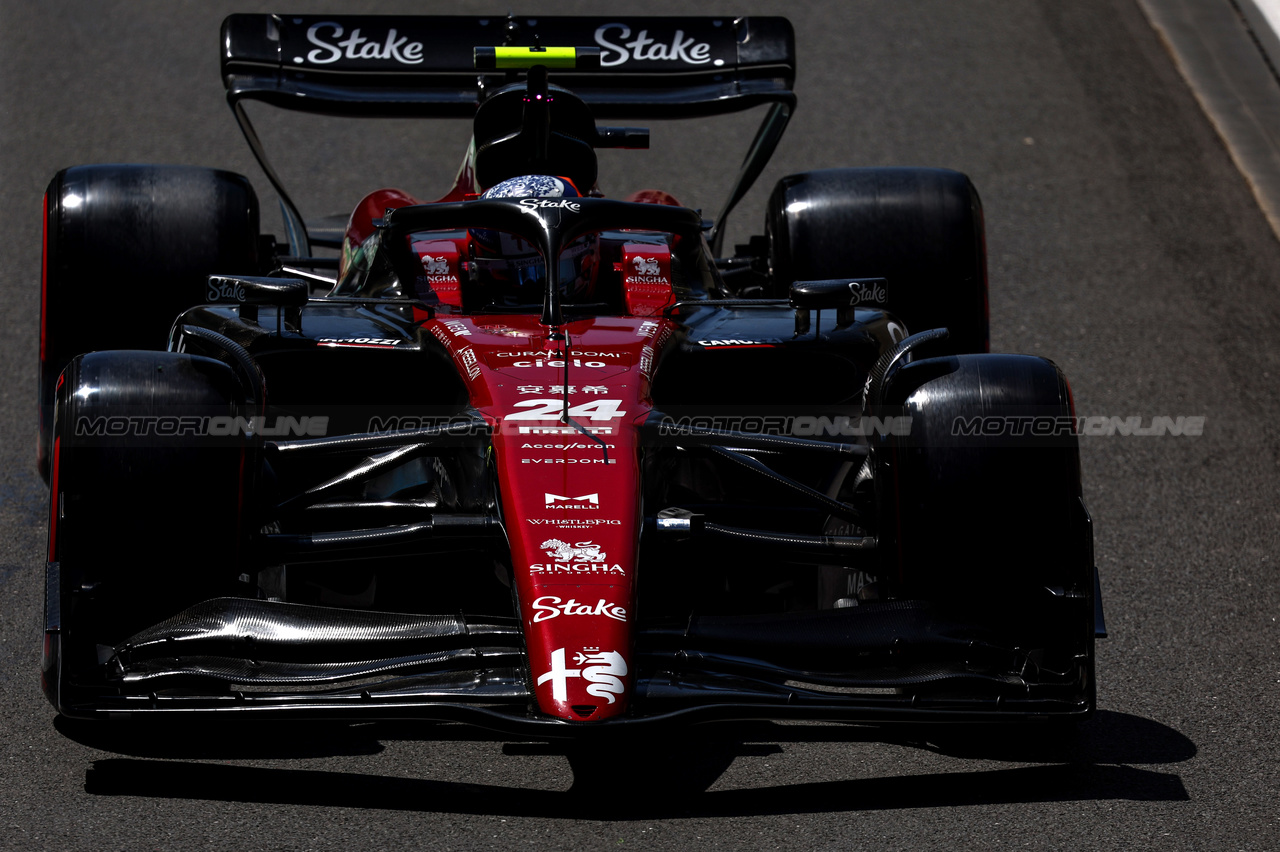 GP GRAN BRETAGNA, Guanyu Zhou (CHI), Alfa Romeo Racing 
07.07.2023. Formula 1 World Championship, Rd 11, British Grand Prix, Silverstone, England, Practice Day.
- www.xpbimages.com, EMail: requests@xpbimages.com © Copyright: Charniaux / XPB Images