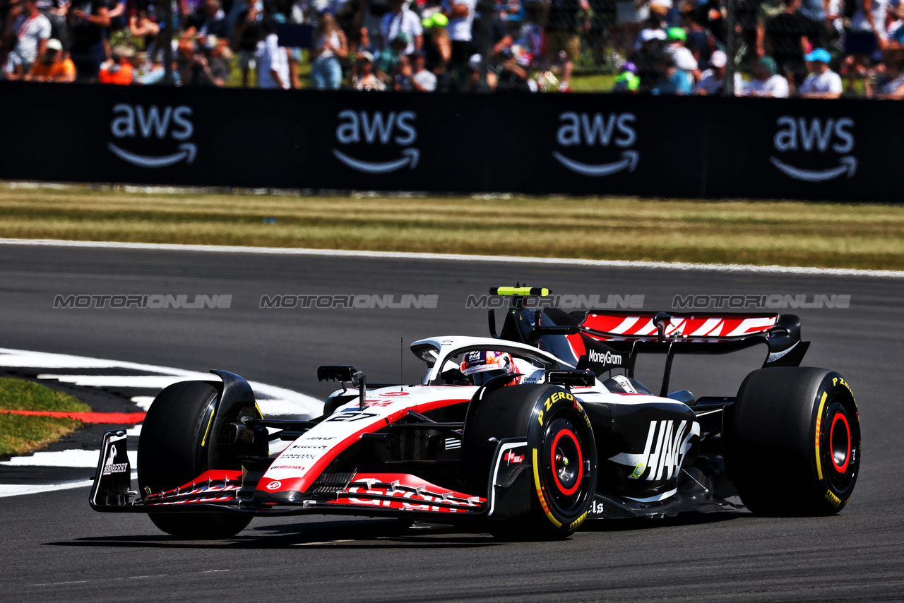 GP GRAN BRETAGNA, Nico Hulkenberg (GER) Haas VF-23.

07.07.2023. Formula 1 World Championship, Rd 11, British Grand Prix, Silverstone, England, Practice Day.

 - www.xpbimages.com, EMail: requests@xpbimages.com © Copyright: Coates / XPB Images