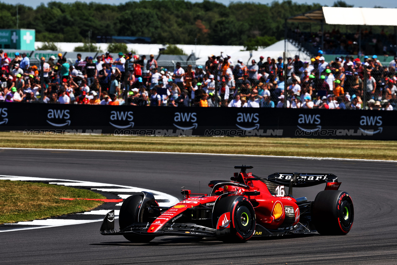 GP GRAN BRETAGNA, Charles Leclerc (MON) Ferrari SF-23.

07.07.2023. Formula 1 World Championship, Rd 11, British Grand Prix, Silverstone, England, Practice Day.

 - www.xpbimages.com, EMail: requests@xpbimages.com © Copyright: Coates / XPB Images