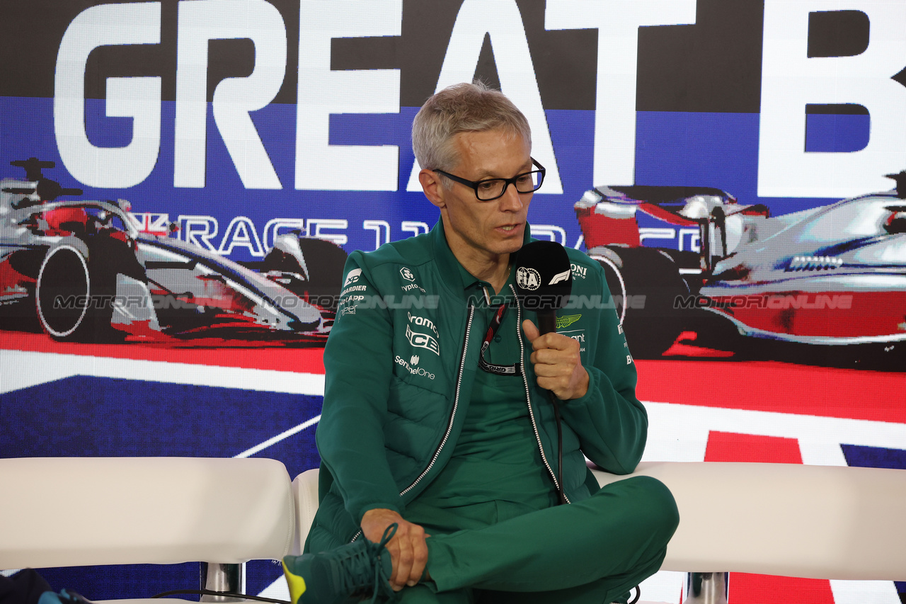 GP GRAN BRETAGNA, Mike Krack (LUX) Aston Martin F1 Team, Team Principal in the FIA Press Conference.

07.07.2023. Formula 1 World Championship, Rd 11, British Grand Prix, Silverstone, England, Practice Day.

- www.xpbimages.com, EMail: requests@xpbimages.com © Copyright: Bearne / XPB Images