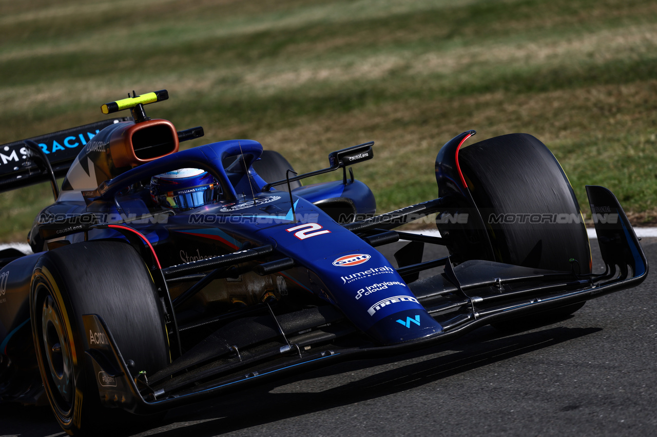 GP GRAN BRETAGNA, Logan Sargeant (USA), Williams F1 Team  
07.07.2023. Formula 1 World Championship, Rd 11, British Grand Prix, Silverstone, England, Practice Day.
- www.xpbimages.com, EMail: requests@xpbimages.com © Copyright: Charniaux / XPB Images