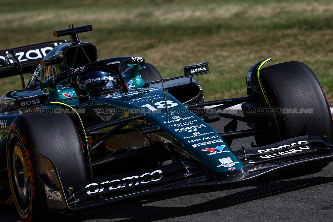 GP GRAN BRETAGNA, Lance Stroll (CDN), Aston Martin F1 Team 
07.07.2023. Formula 1 World Championship, Rd 11, British Grand Prix, Silverstone, England, Practice Day.
- www.xpbimages.com, EMail: requests@xpbimages.com © Copyright: Charniaux / XPB Images