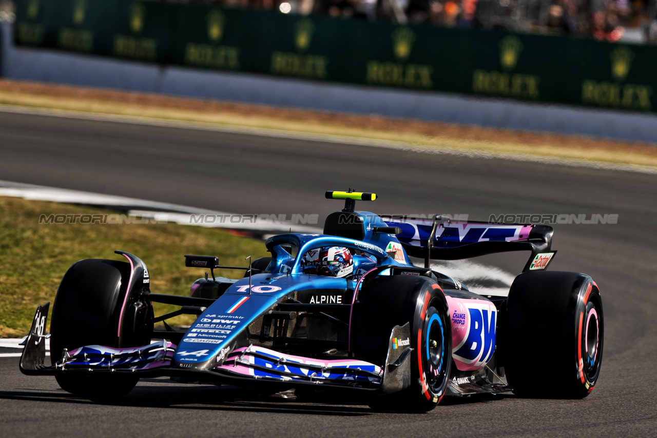 GP GRAN BRETAGNA, Pierre Gasly (FRA) Alpine F1 Team A523.

07.07.2023. Formula 1 World Championship, Rd 11, British Grand Prix, Silverstone, England, Practice Day.

- www.xpbimages.com, EMail: requests@xpbimages.com © Copyright: Staley / XPB Images