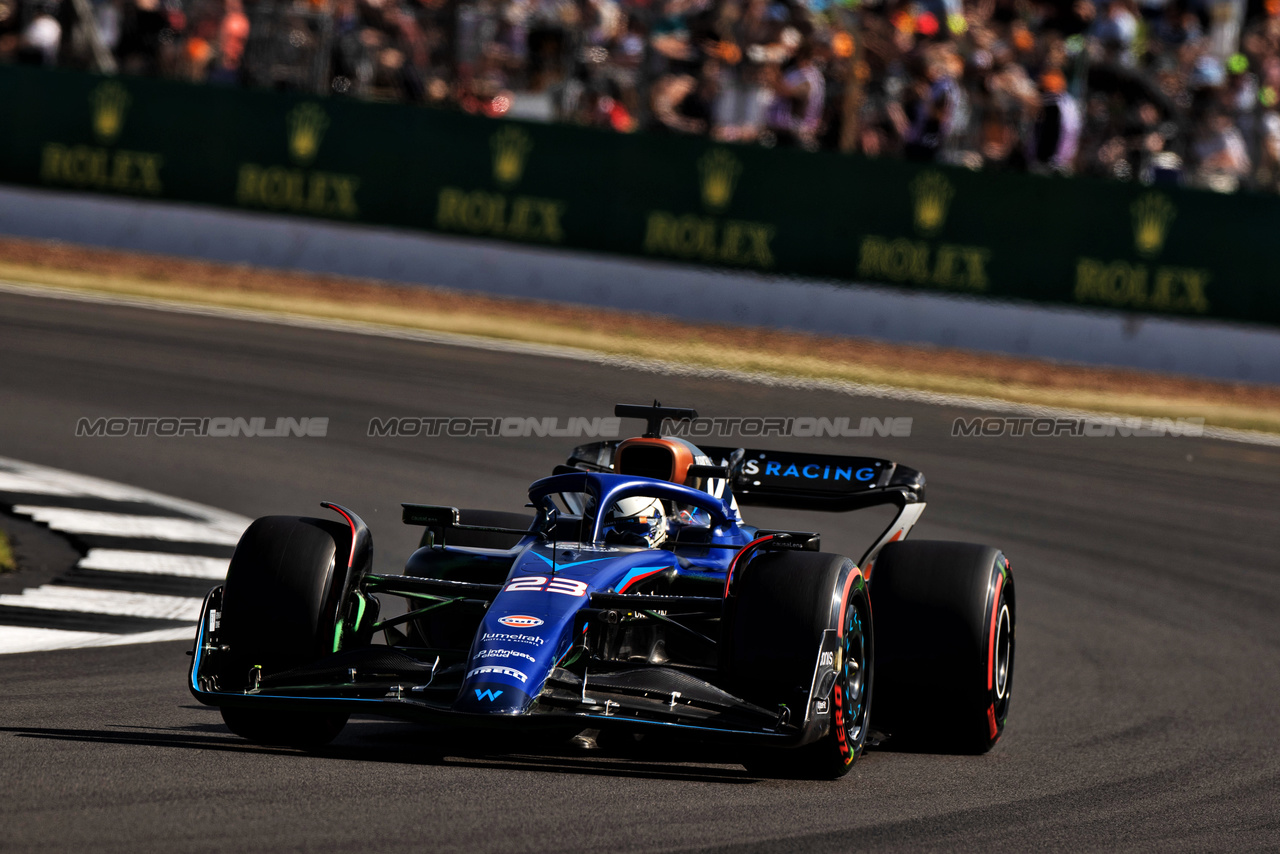 GP GRAN BRETAGNA, Alexander Albon (THA) Williams Racing FW45.

07.07.2023. Formula 1 World Championship, Rd 11, British Grand Prix, Silverstone, England, Practice Day.

- www.xpbimages.com, EMail: requests@xpbimages.com © Copyright: Staley / XPB Images