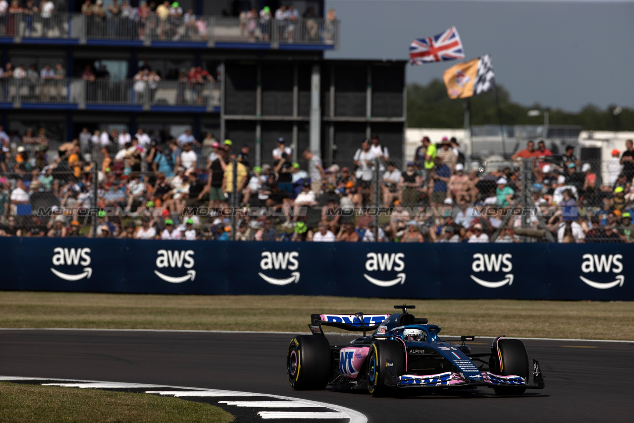GP GRAN BRETAGNA, Esteban Ocon (FRA) Alpine F1 Team A523.

07.07.2023. Formula 1 World Championship, Rd 11, British Grand Prix, Silverstone, England, Practice Day.

- www.xpbimages.com, EMail: requests@xpbimages.com © Copyright: Staley / XPB Images