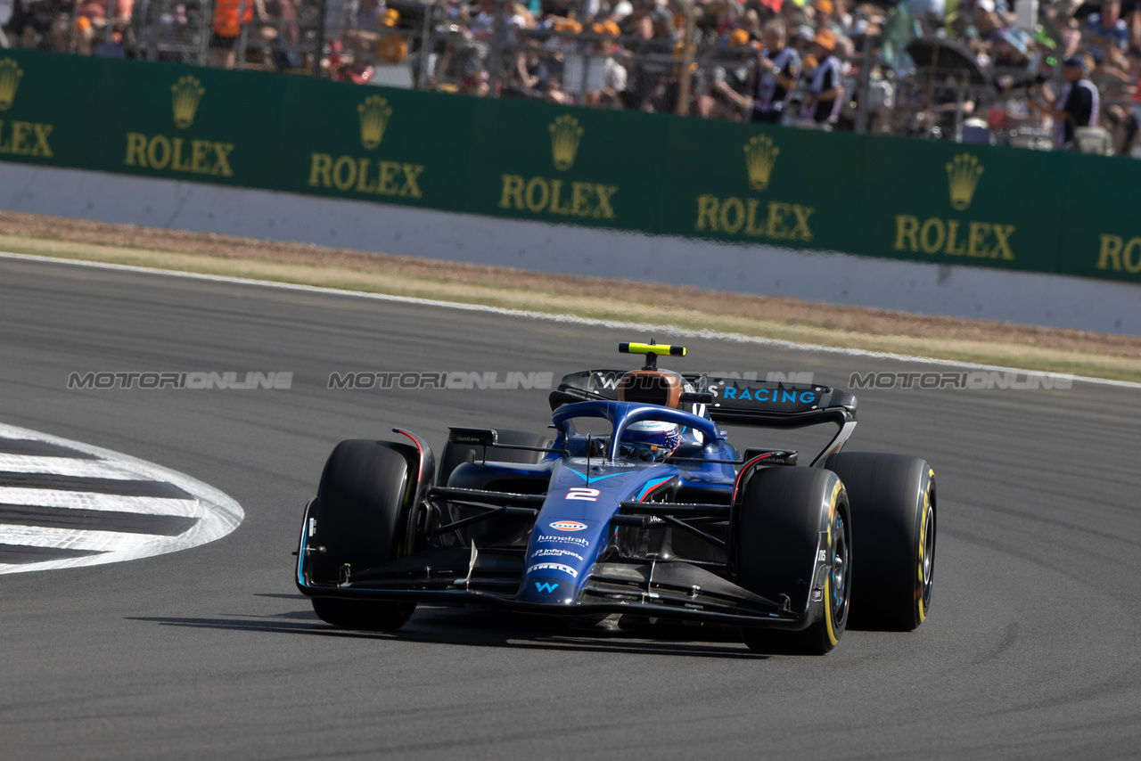 GP GRAN BRETAGNA, Logan Sargeant (USA) Williams Racing FW45.

07.07.2023. Formula 1 World Championship, Rd 11, British Grand Prix, Silverstone, England, Practice Day.

- www.xpbimages.com, EMail: requests@xpbimages.com © Copyright: Staley / XPB Images