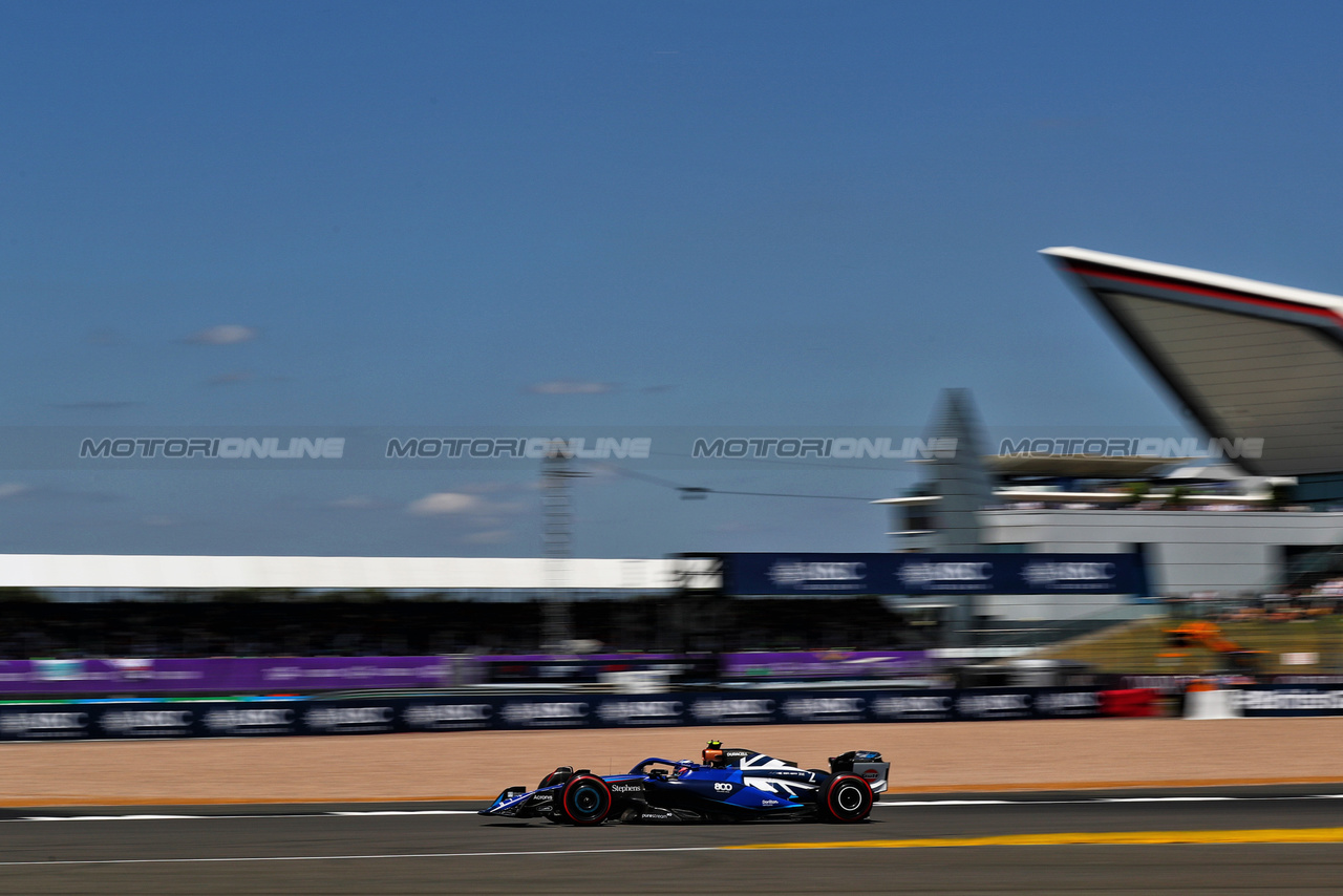 GP GRAN BRETAGNA, Logan Sargeant (USA) Williams Racing FW45.

07.07.2023. Formula 1 World Championship, Rd 11, British Grand Prix, Silverstone, England, Practice Day.

- www.xpbimages.com, EMail: requests@xpbimages.com © Copyright: Moy / XPB Images