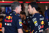 GP GRAN BRETAGNA, (L to R): Christian Horner (GBR) Red Bull Racing Team Principal with Sergio Perez (MEX) Red Bull Racing.
07.07.2023. Formula 1 World Championship, Rd 11, British Grand Prix, Silverstone, England, Practice Day.
- www.xpbimages.com, EMail: requests@xpbimages.com © Copyright: Batchelor / XPB Images