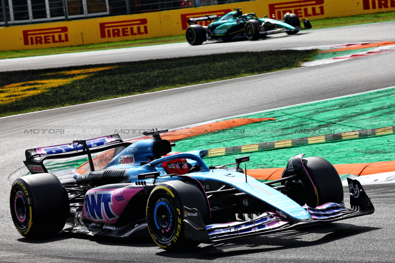 GP ITALIA, Esteban Ocon (FRA) Alpine F1 Team A523.

03.09.2023. Formula 1 World Championship, Rd 15, Italian Grand Prix, Monza, Italy, Gara Day.

- www.xpbimages.com, EMail: requests@xpbimages.com © Copyright: Batchelor / XPB Images