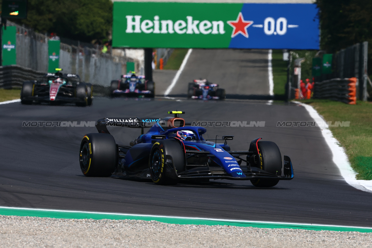 GP ITALIA, Logan Sargeant (USA) Williams Racing FW45.

03.09.2023. Formula 1 World Championship, Rd 15, Italian Grand Prix, Monza, Italy, Gara Day.

 - www.xpbimages.com, EMail: requests@xpbimages.com © Copyright: Staley / XPB Images
