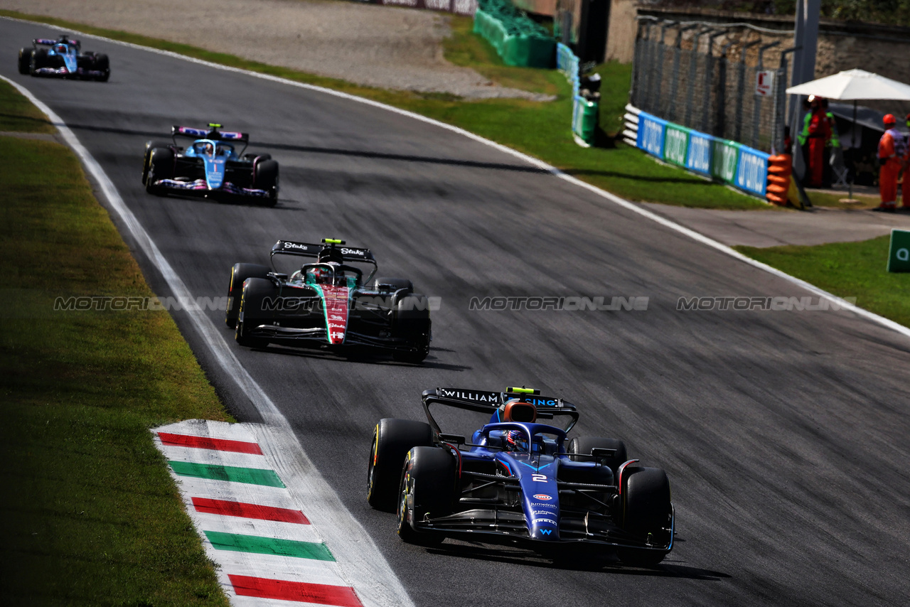 GP ITALIA, Logan Sargeant (USA) Williams Racing FW45.

03.09.2023. Formula 1 World Championship, Rd 15, Italian Grand Prix, Monza, Italy, Gara Day.

 - www.xpbimages.com, EMail: requests@xpbimages.com © Copyright: Coates / XPB Images