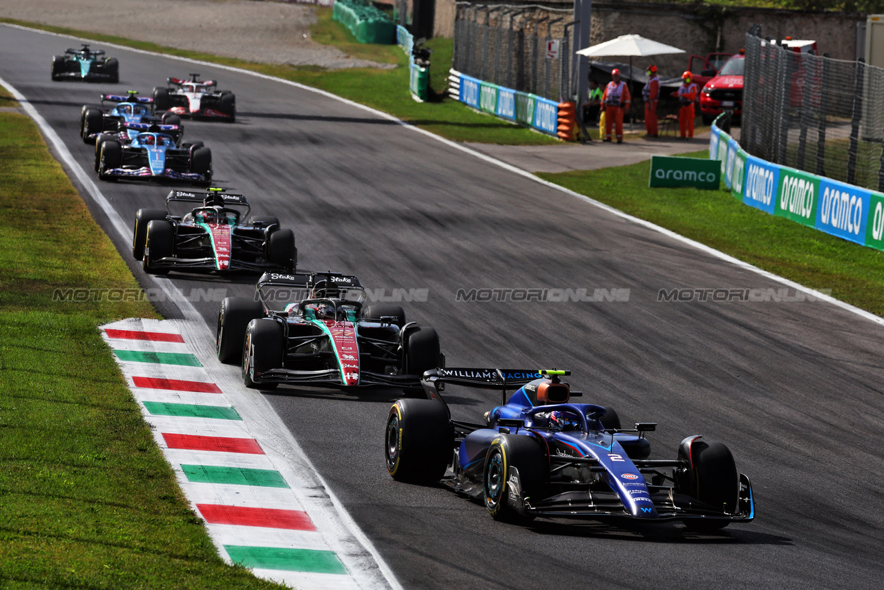 GP ITALIA, Logan Sargeant (USA) Williams Racing FW45.

03.09.2023. Formula 1 World Championship, Rd 15, Italian Grand Prix, Monza, Italy, Gara Day.

 - www.xpbimages.com, EMail: requests@xpbimages.com © Copyright: Coates / XPB Images
