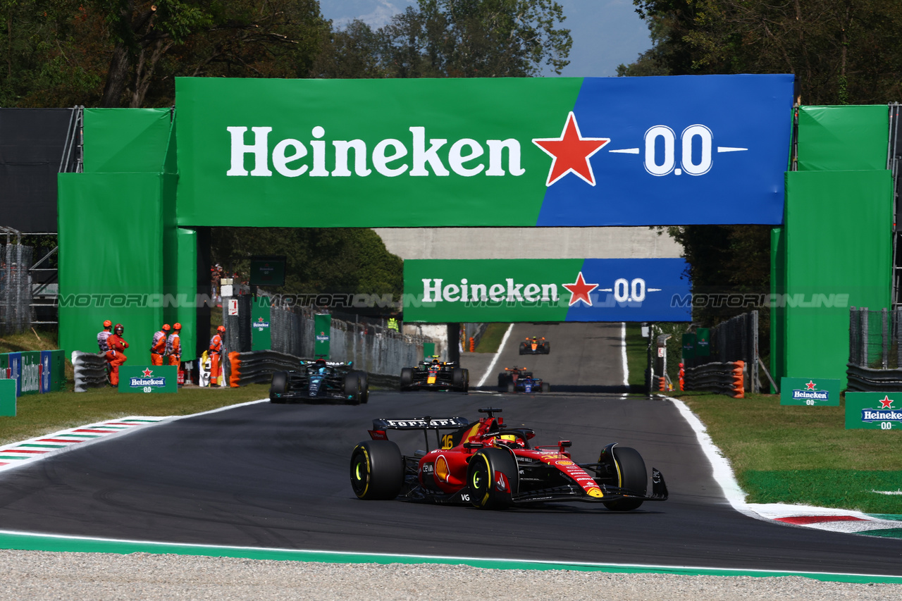 GP ITALIA, Charles Leclerc (MON) Ferrari SF-23.

03.09.2023. Formula 1 World Championship, Rd 15, Italian Grand Prix, Monza, Italy, Gara Day.

- www.xpbimages.com, EMail: requests@xpbimages.com © Copyright: Charniaux / XPB Images