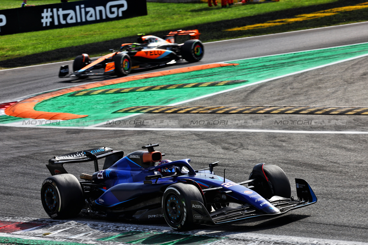 GP ITALIA, Alexander Albon (THA) Williams Racing FW45.

03.09.2023. Formula 1 World Championship, Rd 15, Italian Grand Prix, Monza, Italy, Gara Day.

- www.xpbimages.com, EMail: requests@xpbimages.com © Copyright: Batchelor / XPB Images