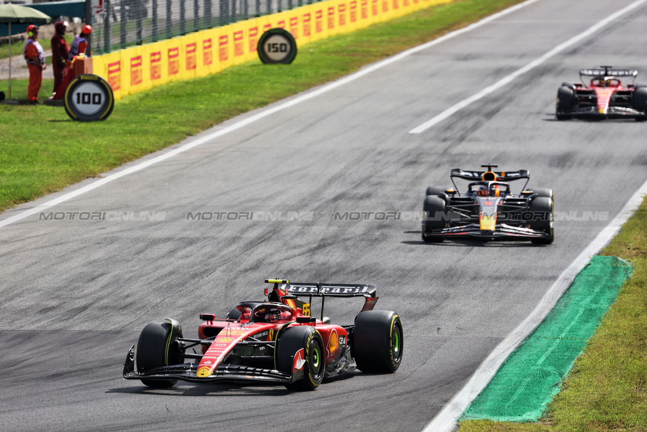 GP ITALIA, Carlos Sainz Jr (ESP) Ferrari SF-23.

03.09.2023. Formula 1 World Championship, Rd 15, Italian Grand Prix, Monza, Italy, Gara Day.

- www.xpbimages.com, EMail: requests@xpbimages.com © Copyright: Bearne / XPB Images
