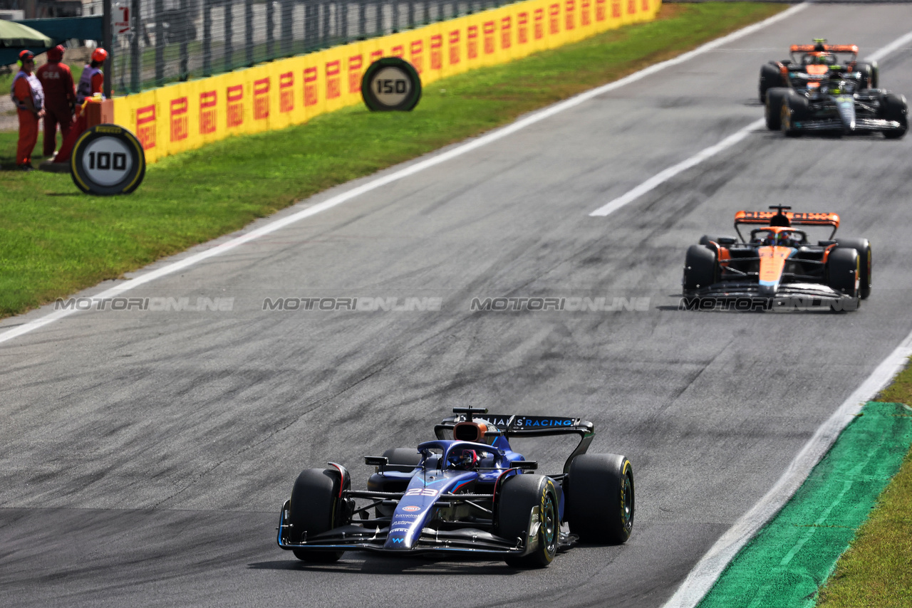 GP ITALIA, Alexander Albon (THA) Williams Racing FW45.

03.09.2023. Formula 1 World Championship, Rd 15, Italian Grand Prix, Monza, Italy, Gara Day.

- www.xpbimages.com, EMail: requests@xpbimages.com © Copyright: Bearne / XPB Images