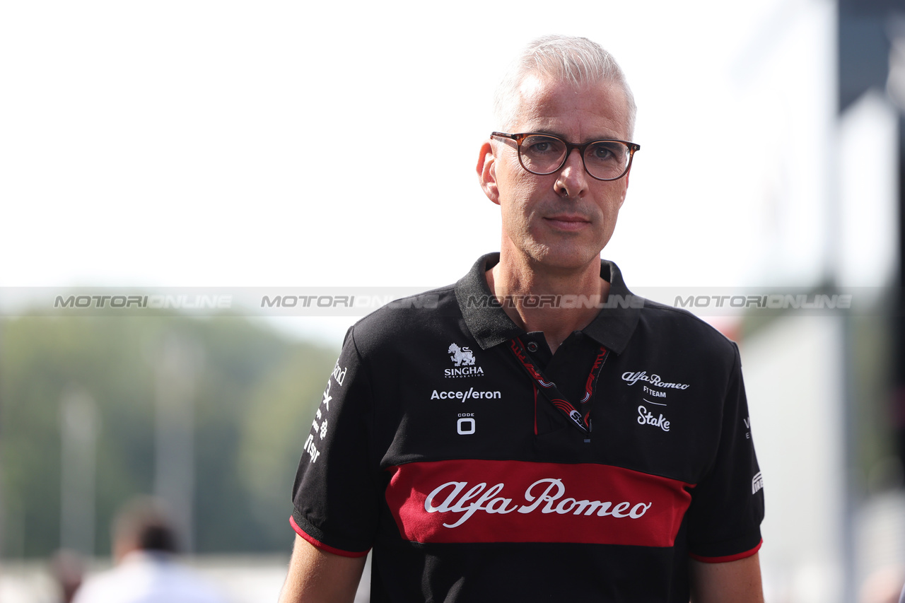 GP ITALIA, Alessandro Alunni Bravi (ITA) Alfa Romeo F1 Team Managing Director e Team Representative.

03.09.2023. Formula 1 World Championship, Rd 15, Italian Grand Prix, Monza, Italy, Gara Day.

 - www.xpbimages.com, EMail: requests@xpbimages.com © Copyright: Staley / XPB Images