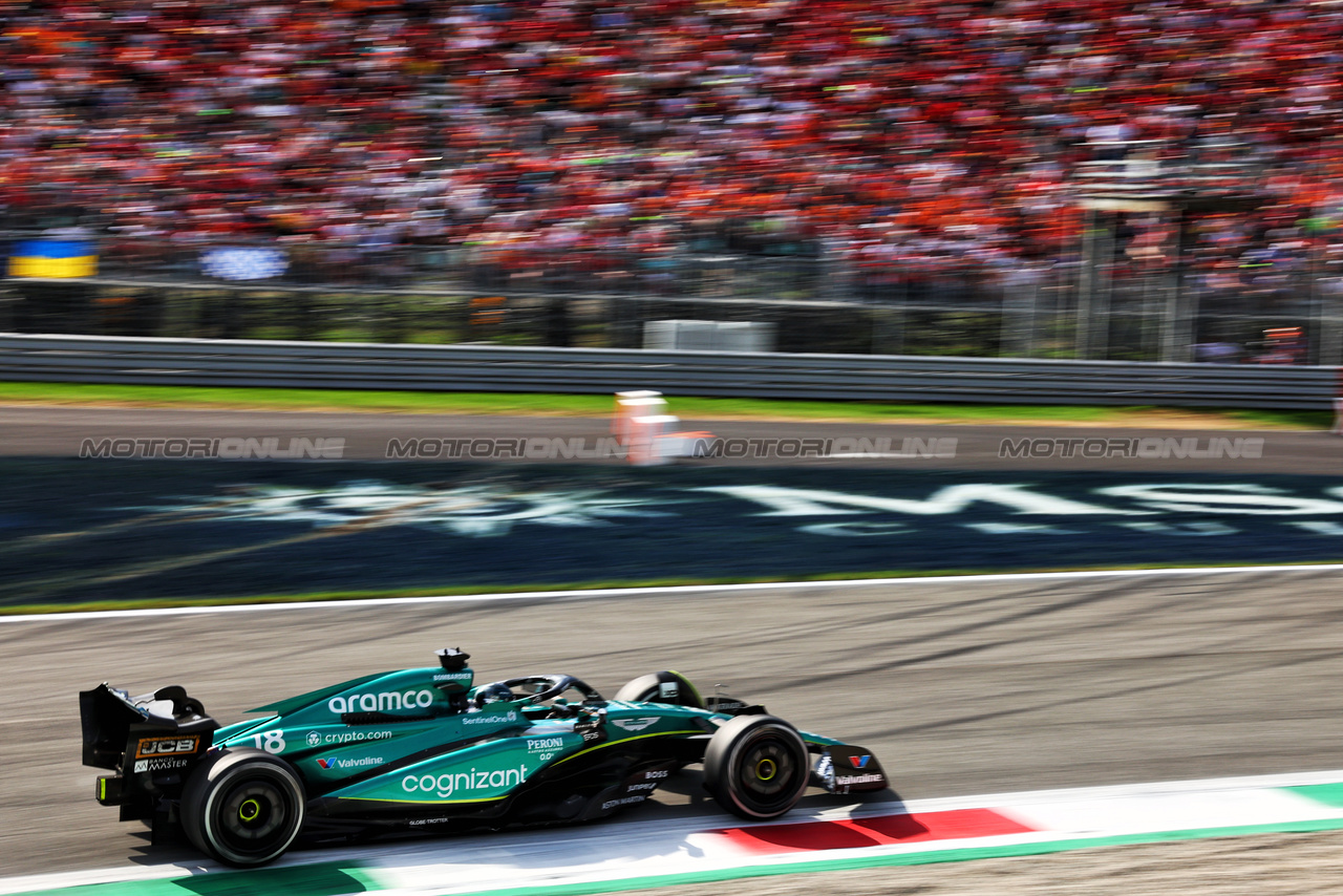 GP ITALIA, Lance Stroll (CDN) Aston Martin F1 Team AMR23.

03.09.2023. Formula 1 World Championship, Rd 15, Italian Grand Prix, Monza, Italy, Gara Day.

- www.xpbimages.com, EMail: requests@xpbimages.com © Copyright: Batchelor / XPB Images