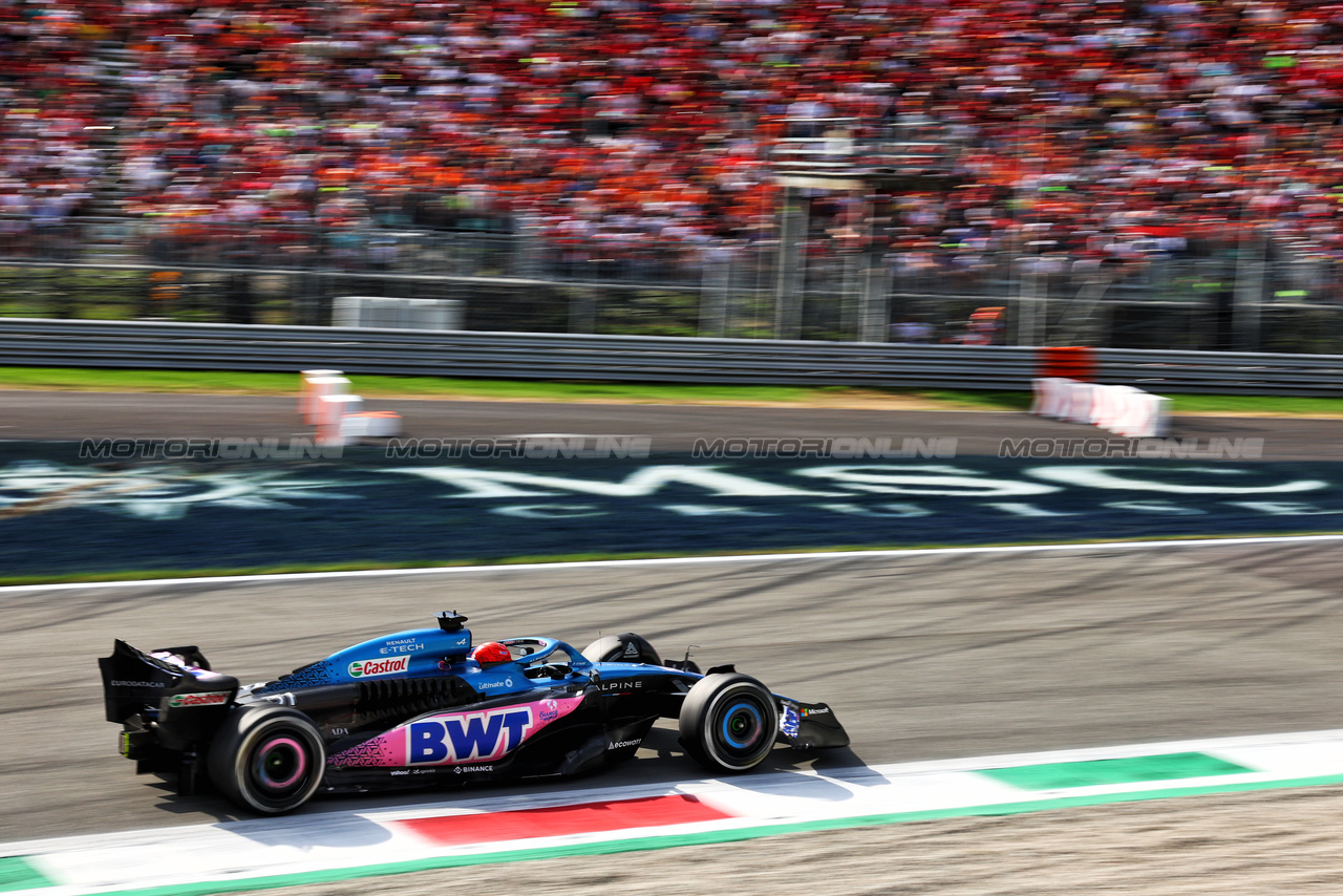 GP ITALIA, Esteban Ocon (FRA) Alpine F1 Team A523.

03.09.2023. Formula 1 World Championship, Rd 15, Italian Grand Prix, Monza, Italy, Gara Day.

- www.xpbimages.com, EMail: requests@xpbimages.com © Copyright: Batchelor / XPB Images