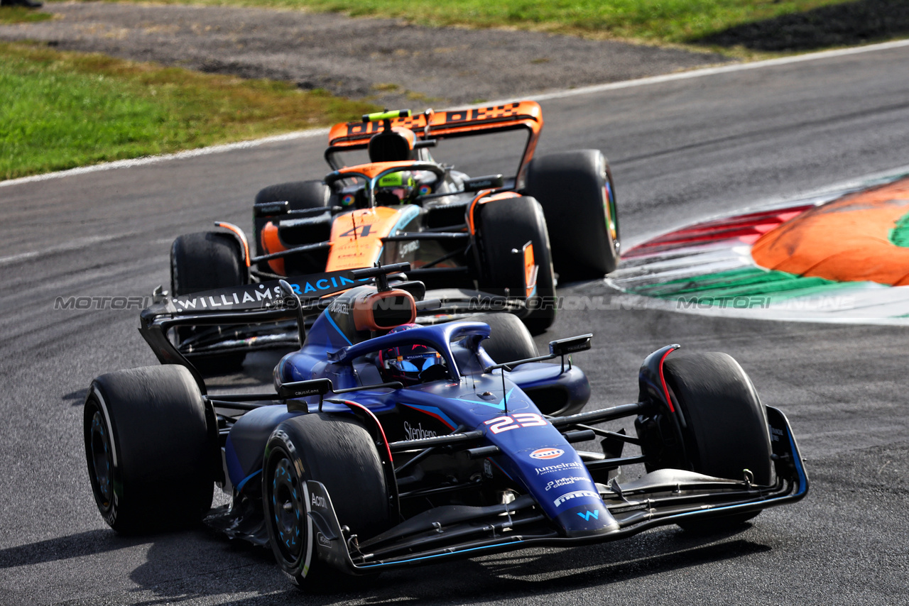 GP ITALIA, Alexander Albon (THA) Williams Racing FW45.

03.09.2023. Formula 1 World Championship, Rd 15, Italian Grand Prix, Monza, Italy, Gara Day.

- www.xpbimages.com, EMail: requests@xpbimages.com © Copyright: Batchelor / XPB Images