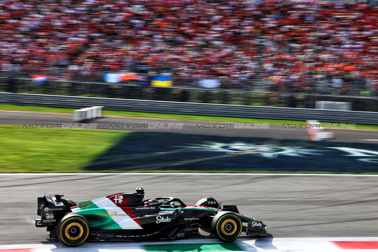 GP ITALIA, Valtteri Bottas (FIN) Alfa Romeo F1 Team C43.

03.09.2023. Formula 1 World Championship, Rd 15, Italian Grand Prix, Monza, Italy, Gara Day.

- www.xpbimages.com, EMail: requests@xpbimages.com © Copyright: Batchelor / XPB Images