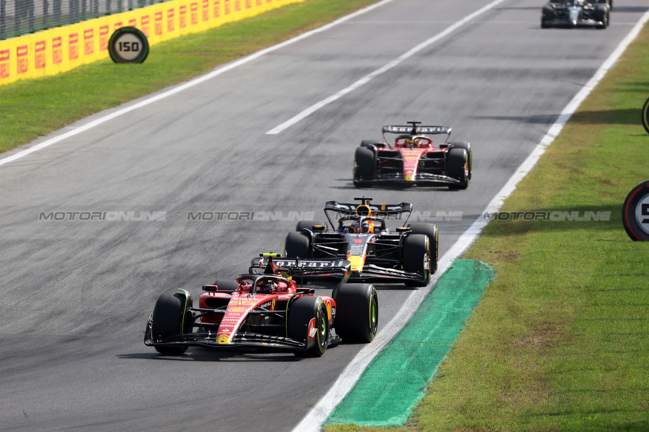 GP ITALIA, Carlos Sainz Jr (ESP) Ferrari SF-23.

03.09.2023. Formula 1 World Championship, Rd 15, Italian Grand Prix, Monza, Italy, Gara Day.

- www.xpbimages.com, EMail: requests@xpbimages.com © Copyright: Bearne / XPB Images