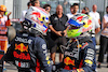 GP ITALIA, (L to R): Gara winner Max Verstappen (NLD) Red Bull Racing celebrates in parc ferme with team mate Sergio Perez (MEX) Red Bull Racing.
03.09.2023. Formula 1 World Championship, Rd 15, Italian Grand Prix, Monza, Italy, Gara Day.
- www.xpbimages.com, EMail: requests@xpbimages.com © Copyright: Bearne / XPB Images