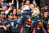 GP ITALIA, Gara winner Max Verstappen (NLD) Red Bull Racing celebrates with the team with second placed Sergio Perez (MEX) Red Bull Racing.
03.09.2023. Formula 1 World Championship, Rd 15, Italian Grand Prix, Monza, Italy, Gara Day.
- www.xpbimages.com, EMail: requests@xpbimages.com © Copyright: Bearne / XPB Images
