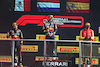 GP ITALIA, The podium (L to R): Sergio Perez (MEX) Red Bull Racing, second; Max Verstappen (NLD) Red Bull Racing, vincitore; Carlos Sainz Jr (ESP) Ferrari, third.
03.09.2023. Formula 1 World Championship, Rd 15, Italian Grand Prix, Monza, Italy, Gara Day.
 - www.xpbimages.com, EMail: requests@xpbimages.com © Copyright: Staley / XPB Images
