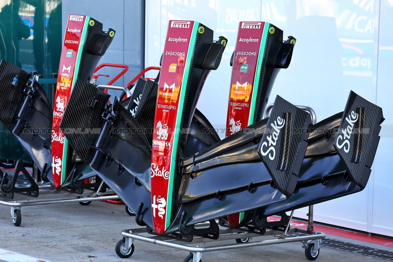 GP ITALIA, Alfa Romeo F1 Team C43 nosecones.

31.08.2023. Formula 1 World Championship, Rd 15, Italian Grand Prix, Monza, Italy, Preparation Day.

- www.xpbimages.com, EMail: requests@xpbimages.com © Copyright: Batchelor / XPB Images