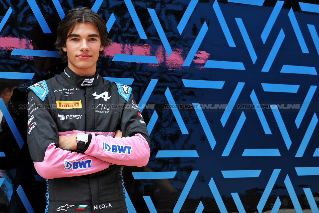 GP ITALIA, Nikola Tsolov (BGR) Alpine Academy Driver.

31.08.2023. Formula 1 World Championship, Rd 15, Italian Grand Prix, Monza, Italy, Preparation Day.

- www.xpbimages.com, EMail: requests@xpbimages.com © Copyright: Moy / XPB Images