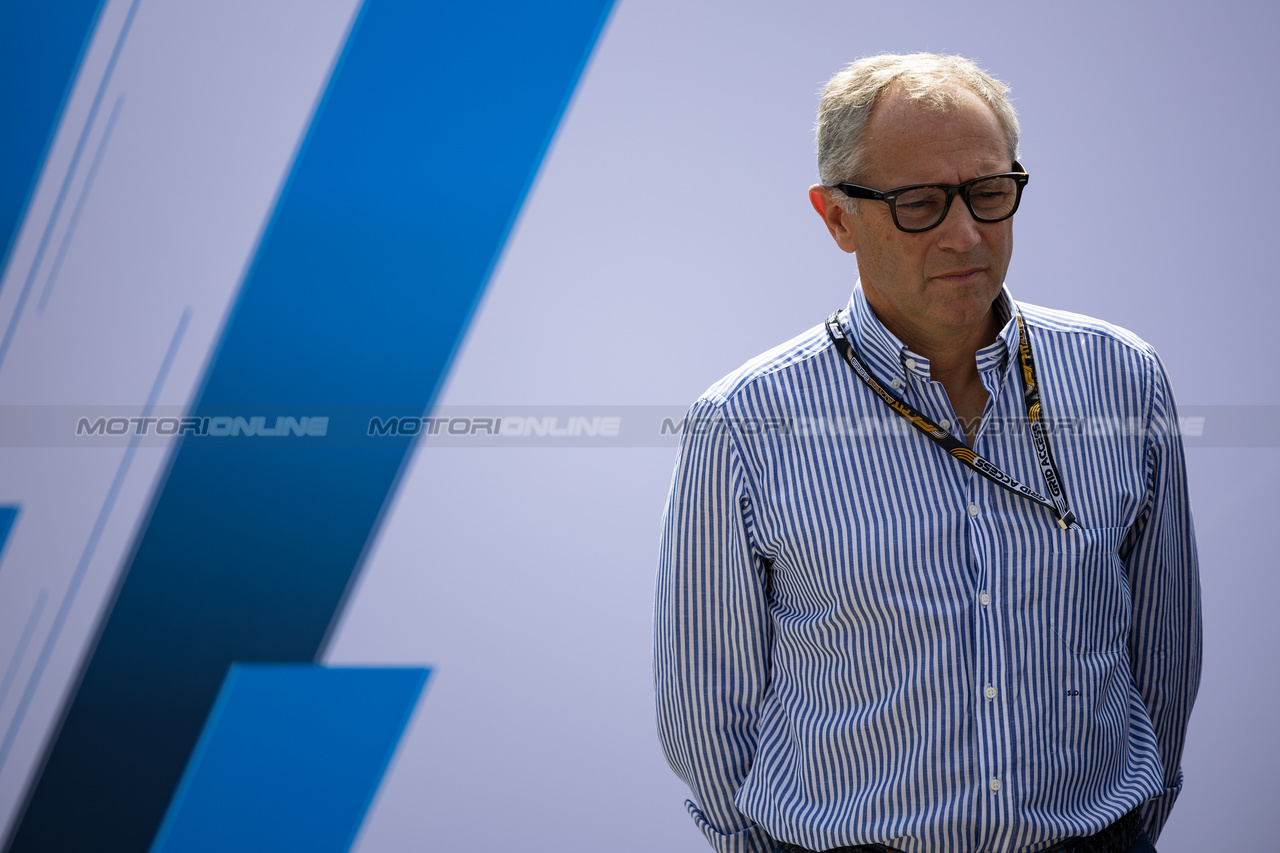 GP ITALIA, Stefano Domenicali (ITA) Formula One President e CEO - 2024 F2 car is unveiled.

31.08.2023. Formula 1 World Championship, Rd 15, Italian Grand Prix, Monza, Italy, Preparation Day.

 - www.xpbimages.com, EMail: requests@xpbimages.com © Copyright: Staley / XPB Images