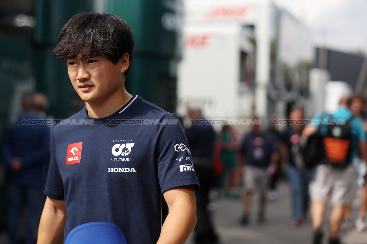 GP ITALIA, Yuki Tsunoda (JPN) AlphaTauri.

31.08.2023. Formula 1 World Championship, Rd 15, Italian Grand Prix, Monza, Italy, Preparation Day.

- www.xpbimages.com, EMail: requests@xpbimages.com © Copyright: Bearne / XPB Images