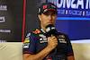 GP ITALIA, Sergio Perez (MEX) Red Bull Racing in the FIA Press Conference.
31.08.2023. Formula 1 World Championship, Rd 15, Italian Grand Prix, Monza, Italy, Preparation Day.
 - www.xpbimages.com, EMail: requests@xpbimages.com © Copyright: Staley / XPB Images