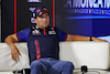 GP ITALIA, Sergio Perez (MEX) Red Bull Racing in the FIA Press Conference.
31.08.2023. Formula 1 World Championship, Rd 15, Italian Grand Prix, Monza, Italy, Preparation Day.
 - www.xpbimages.com, EMail: requests@xpbimages.com © Copyright: Staley / XPB Images
