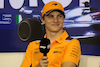 GP ITALIA, Oscar Piastri (AUS) McLaren in the FIA Press Conference.
31.08.2023. Formula 1 World Championship, Rd 15, Italian Grand Prix, Monza, Italy, Preparation Day.
 - www.xpbimages.com, EMail: requests@xpbimages.com © Copyright: Staley / XPB Images