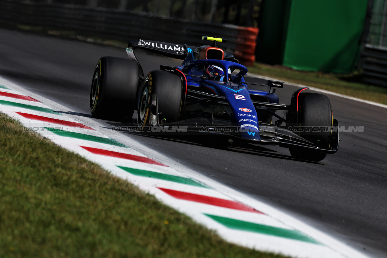 GP ITALIA, Logan Sargeant (USA) Williams Racing FW45.

02.09.2023. Formula 1 World Championship, Rd 15, Italian Grand Prix, Monza, Italy, Qualifiche Day.

- www.xpbimages.com, EMail: requests@xpbimages.com © Copyright: Moy / XPB Images