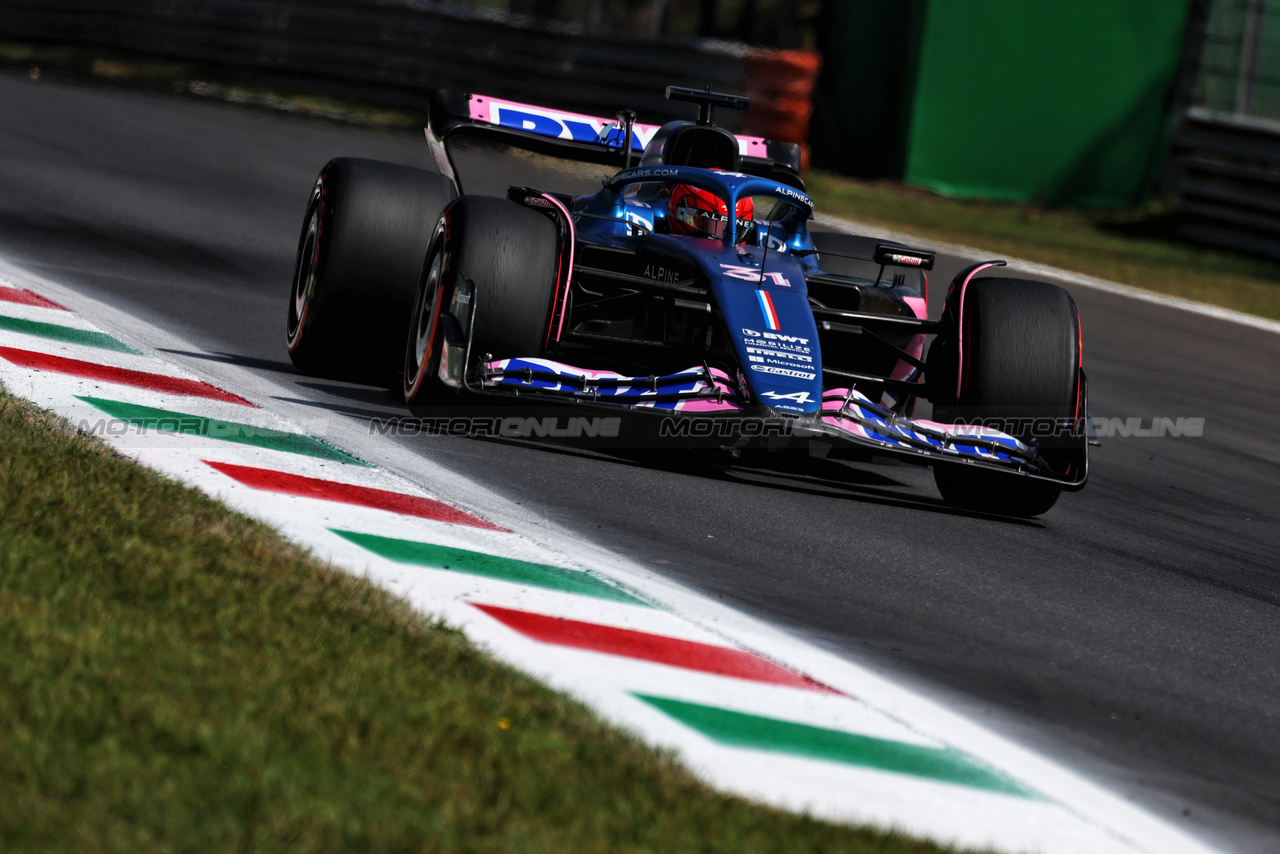 GP ITALIA, Esteban Ocon (FRA) Alpine F1 Team A523.

02.09.2023. Formula 1 World Championship, Rd 15, Italian Grand Prix, Monza, Italy, Qualifiche Day.

- www.xpbimages.com, EMail: requests@xpbimages.com © Copyright: Moy / XPB Images