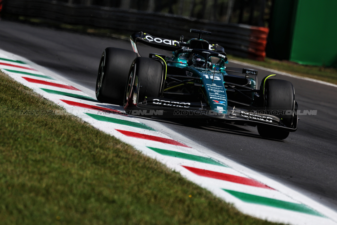 GP ITALIA, Lance Stroll (CDN) Aston Martin F1 Team AMR23.

02.09.2023. Formula 1 World Championship, Rd 15, Italian Grand Prix, Monza, Italy, Qualifiche Day.

- www.xpbimages.com, EMail: requests@xpbimages.com © Copyright: Moy / XPB Images